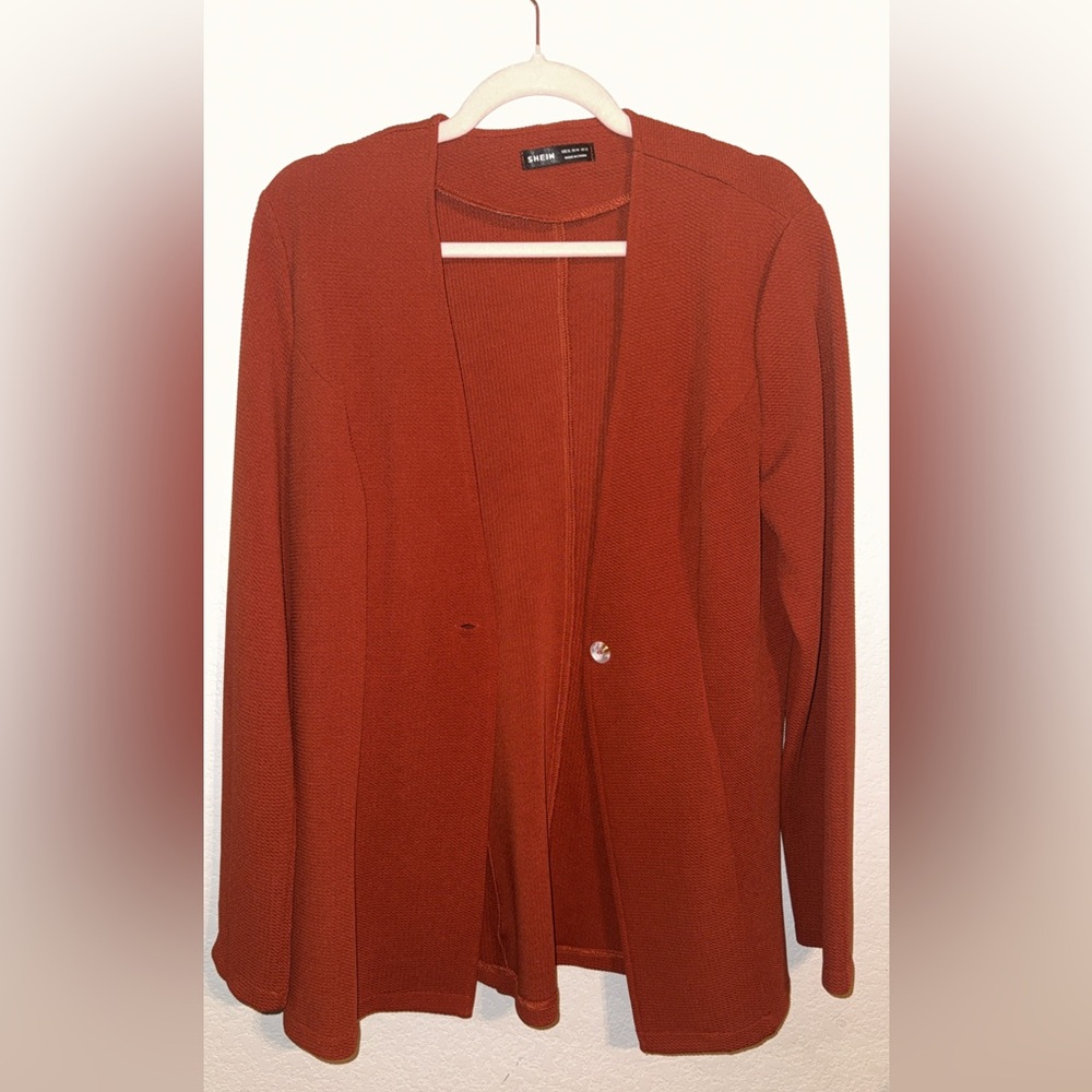 SHEIN Rust Orange Women's Blazer